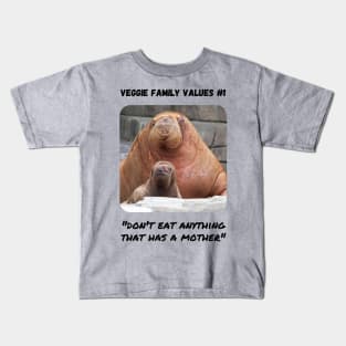 Veggie Family Values #1 (Walrus) Kids T-Shirt